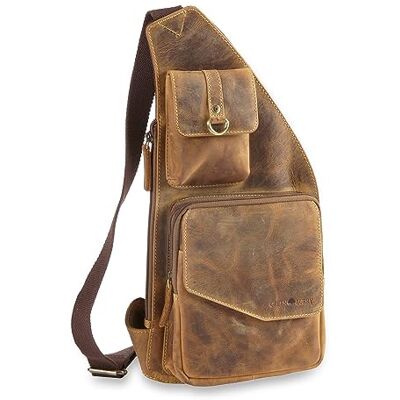 Greenburry Vintage Body-Crossover Bag-4 1559, schoudertas, bruin, eenheidsmaat, schoudertas Greenburry Vintage Body-Crossover Bag-4 1559, schoudertas, bruin, eenheidsmaat, schoudertas
