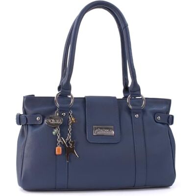 Tigi Schoudertas voor dames leer Middelgrote handtas Handtas met meerdere zakken MARTINA Blauw M Tigi Schoudertas voor dames leer Middelgrote handtas Handtas met meerdere zakken MARTINA Blauw M
