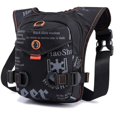 FANDARE Beentas voor dames en heren, heuptas, heuptas, schoudertas, schoudertas, outdoor, reizen, crossover, zwart, L, Utility FANDARE Beentas voor dames en heren, heuptas, heuptas, schoudertas, schoudertas, outdoor, reizen, crossover, zwart, L, Utility