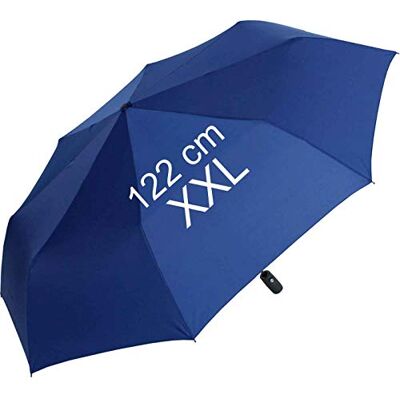 iX-brella Full Class XXL zakparaplu met automatisch openen en sluiten, groot dak van 122 cm, Blauw, Zakparaplu XXL iX-brella Full Class XXL zakparaplu met automatisch openen en sluiten, groot dak van 122 cm, Blauw, Zakparaplu XXL