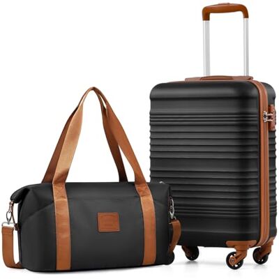 Coolife Ryanair cabinekoffer 55 x 35 x 20 cm + tas 40 x 25 x 20 cm handbagage EasyJet Coolife Ryanair cabinekoffer 55 x 35 x 20 cm + tas 40 x 25 x 20 cm handbagage EasyJet