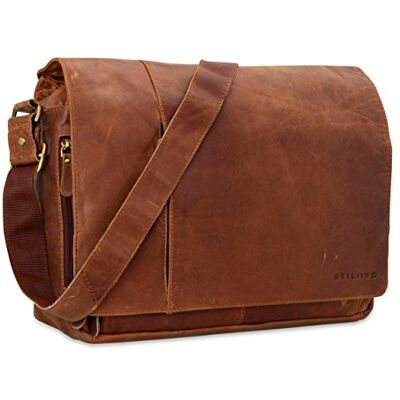 STILORD 'Elias' Herentas, leer, vintage, schoudertas, heren, design, leren tas, laptop, 15,6 inch, leren tas L STILORD 'Elias' Herentas, leer, vintage, schoudertas, heren, design, leren tas, laptop, 15,6 inch, leren tas L