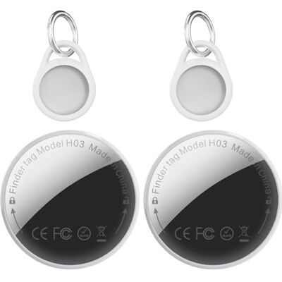 AICPAN GPS Tracker Tag 2 Pack, Compatibel met Apple Waar is? Alleen voor iOS, Bluetooth Sleutelzoeker met Beschermhoes, Waterdichte Item Zoeker voor Portemonnee Bagage Tas, Vervangbare Batterij AICPAN GPS Tracker Tag 2 Pack, Compatibel met Apple Waar is? Alleen voor iOS, Bluetooth Sleutelzoeker met Beschermhoes, Waterdichte Item Zoeker voor Portemonnee Bagage Tas, Vervangbare Batterij