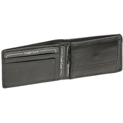 LEAS Mini-tas van echt leer met RFID-bescherming, zwart, 6,5 x 10 cm, gesloten LEAS Mini-tas van echt leer met RFID-bescherming, zwart, 6,5 x 10 cm, gesloten