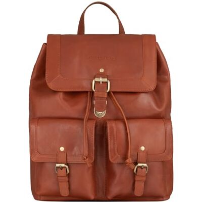 STILORD 'Nora' Tiroolse tas voor dames, leer, rugzak, reistas, vintage, grote leren schoudertas, Vegetabil Brandy, Tas STILORD 'Nora' Tiroolse tas voor dames, leer, rugzak, reistas, vintage, grote leren schoudertas, Vegetabil Brandy, Tas