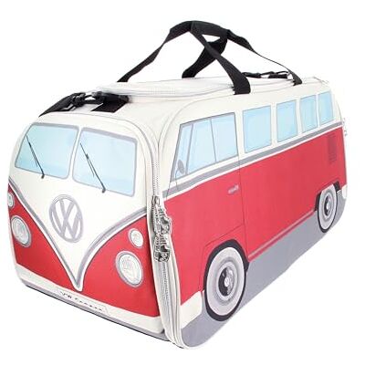 BRISA VW Collection Retro sporttas met schouderriem in combi-vorm Volkswagen T1 (Classic Combi/rood en beige), groot, 60 x 30 x 30 cm BRISA VW Collection Retro sporttas met schouderriem in combi-vorm Volkswagen T1 (Classic Combi/rood en beige), groot, 60 x 30 x 30 cm