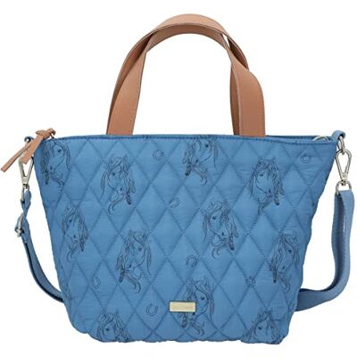 Depesche Mini shopper Miss Melody Blue Quilt 60 blauw Depesche Mini shopper Miss Melody Blue Quilt 60 blauw