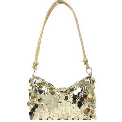 CHUANFU Clutch voor dames, pailletten, avondtas, elegant, pailletten, schoudertas, voor bal, feest, bruiloft, ceremonie, Goud 23 x 15 x 7 cm CHUANFU Clutch voor dames, pailletten, avondtas, elegant, pailletten, schoudertas, voor bal, feest, bruiloft, ceremonie, Goud 23 x 15 x 7 cm