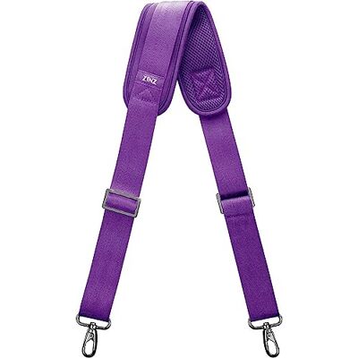 ZINZ Schoudertas, vervangende tas voor schoudertas, verstelbaar en gevoerd, 147-79 cm, voor tas met D-ring, Paars. 57" ZINZ Schoudertas, vervangende tas voor schoudertas, verstelbaar en gevoerd, 147-79 cm, voor tas met D-ring, Paars. 57"