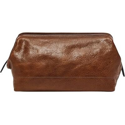 Fossil Toilettas voor op reis, leer, voor heren, Cognac., Reis ingelijste scheerset voor heren Fossil Toilettas voor op reis, leer, voor heren, Cognac., Reis ingelijste scheerset voor heren
