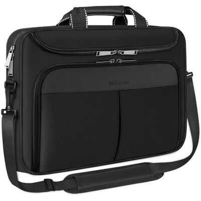 Alfheim 17 inch 900D waterdichte laptoptas met verstelbare schouderriem, multifunctionele schoudertas voor mannen en vrouwen, school, reizen, zaken (zwart) Alfheim 17 inch 900D waterdichte laptoptas met verstelbare schouderriem, multifunctionele schoudertas voor mannen en vrouwen, school, reizen, zaken (zwart)