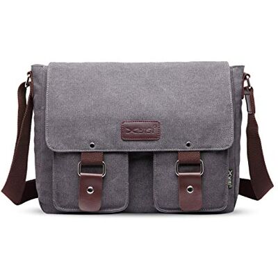 FANDARE canvas koerierstas, schoudertas, 7,9 inch iPad-tas, unisex canvastas, werktas voor mannen en vrouwen, dames/heren reistas FANDARE canvas koerierstas, schoudertas, 7,9 inch iPad-tas, unisex canvastas, werktas voor mannen en vrouwen, dames/heren reistas