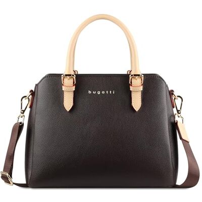 bugatti Ella Dameshandtas, bowlingtas, middelgroot, van kunstleer, bruin M bugatti Ella Dameshandtas, bowlingtas, middelgroot, van kunstleer, bruin M
