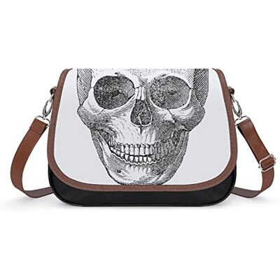 LafalPer Schoudertassen voor dames, van echt PU-leer, vintage met modieus model voor vrije tijd, werk, kleurrijke sterren, Kleur: zwart/bruin,, 31×11×22cm LafalPer Schoudertassen voor dames, van echt PU-leer, vintage met modieus model voor vrije tijd, werk, kleurrijke sterren, Kleur: zwart/bruin,, 31×11×22cm