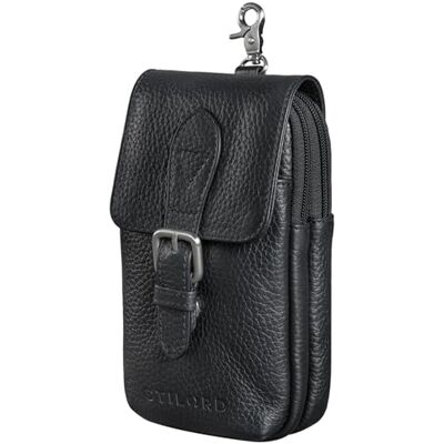 STILORD 'Harper' Draagbare heuptas, vintage, heuptas, telefoonhouder, kleine leren tas voor heren en dames, voor sport, reizen, hardlopen, echt leer, zwart. STILORD 'Harper' Draagbare heuptas, vintage, heuptas, telefoonhouder, kleine leren tas voor heren en dames, voor sport, reizen, hardlopen, echt leer, zwart.