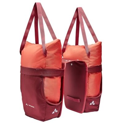 VAUDE TwinShopper Fietstas met praktische boodschappenmogelijkheid, 44 liter, individueel bruikbare tas, met Hotchili regenhoes VAUDE TwinShopper Fietstas met praktische boodschappenmogelijkheid, 44 liter, individueel bruikbare tas, met Hotchili regenhoes