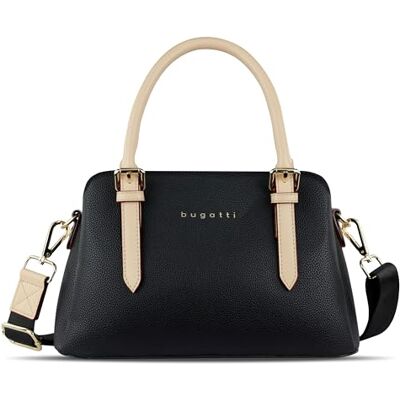 bugatti Ella Kleine handtas, schoudertas voor dames, zwart S bugatti Ella Kleine handtas, schoudertas voor dames, zwart S