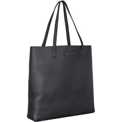 STILORD Carlotta Elegante shopper van leer voor dames, handtas en schoudertas, vintage, echt leer, kleur: zwart, zwart., Strandtas STILORD Carlotta Elegante shopper van leer voor dames, handtas en schoudertas, vintage, echt leer, kleur: zwart, zwart., Strandtas