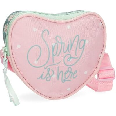 ROLL ROAD Spring is Here Schoudertas, roze, 17 x 14,5 x 5 cm, polyester, roze, schouderriem ROLL ROAD Spring is Here Schoudertas, roze, 17 x 14,5 x 5 cm, polyester, roze, schouderriem