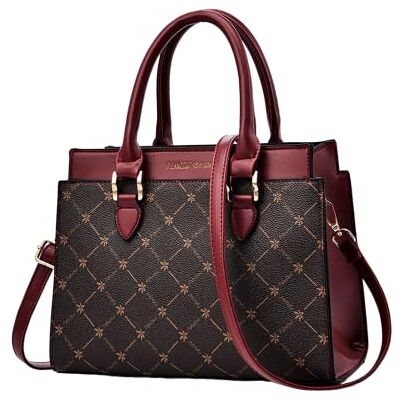 NICOLE & DORIS Handtas voor dames, vierkante tas, schoudertas, elegant, schoudertas van PU-leer, draagtas, meerkleurig, handtassen, schoudertas, crossbody tas L NICOLE & DORIS Handtas voor dames, vierkante tas, schoudertas, elegant, schoudertas van PU-leer, draagtas, meerkleurig, handtassen, schoudertas, crossbody tas L
