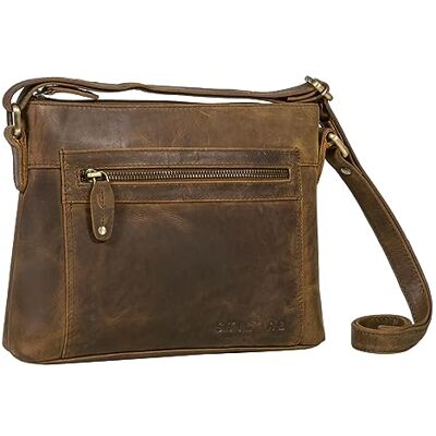 STILORD Wanda Kleine handtas van leer voor dames, schoudertas, elegant, voor stad, evenement, vintage, crossbody tas, echt leer, kleur: porto cognac, Vino bruin, M, Schoudertas STILORD Wanda Kleine handtas van leer voor dames, schoudertas, elegant, voor stad, evenement, vintage, crossbody tas, echt leer, kleur: porto cognac, Vino bruin, M, Schoudertas