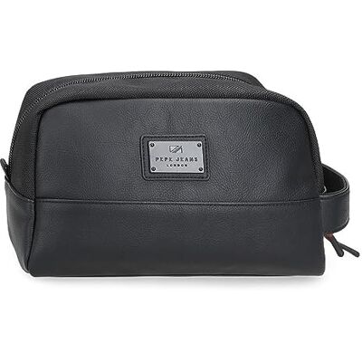 Pepe Jeans Egham Schoudertas en toilettas, zwart, polyester, verschillende maten Pepe Jeans Egham Schoudertas en toilettas, zwart, polyester, verschillende maten