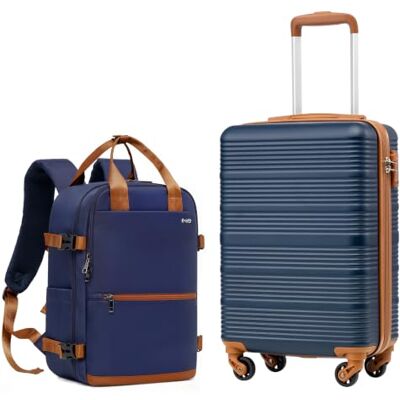 Coolife Valise Cabine 55x35x20 pour Ryanair, Sac à Dos Cabine 40x30x20 Coolife Valise Cabine 55x35x20 pour Ryanair, Sac à Dos Cabine 40x30x20