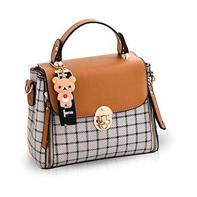 NICOLE & DORIS NICOLE&DORIS Handtassen voor dames, klaptassen, schattige handtassen voor meisjes, schoudertassen, Bruin, Handtas NICOLE & DORIS NICOLE&DORIS Handtassen voor dames, klaptassen, schattige handtassen voor meisjes, schoudertassen, Bruin, Handtas