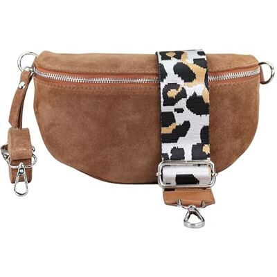 Blade Heuptas voor dames, van suède, handgemaakt, schoudertas, echt leer, heuptas met riempjes met patroon, 3 maten, elegante schoudertas, gemaakt in Italië, cadeau voor haar,, Bruin-2 Blade Heuptas voor dames, van suède, handgemaakt, schoudertas, echt leer, heuptas met riempjes met patroon, 3 maten, elegante schoudertas, gemaakt in Italië, cadeau voor haar,, Bruin-2