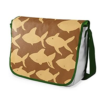 Bonamaison Digitale print Messenger schooltas met kaki riem voor meisjes, schoudertas voor studenten, nieuws op school, afmetingen: 29 x 36 cm, Meerkleurig, Messenger schooltas voor meisjes en jongens Bonamaison Digitale print Messenger schooltas met kaki riem voor meisjes, schoudertas voor studenten, nieuws op school, afmetingen: 29 x 36 cm, Meerkleurig, Messenger schooltas voor meisjes en jongens