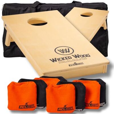 Cornhole Kit Wicked Wood 60 x 30 cm incl. tas en draagtas Cornhole Kit Wicked Wood 60 x 30 cm incl. tas en draagtas