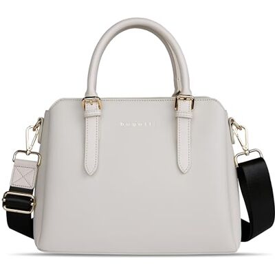 bugatti Ella Dameshandtas, bowlingtas, middelgroot, saffiano-stijl, kunstleer, beige M bugatti Ella Dameshandtas, bowlingtas, middelgroot, saffiano-stijl, kunstleer, beige M