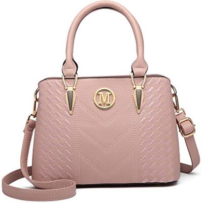 Miss Lulu Handtas voor dames, schoudertas van kunstleer, modieus, drie kleuren Fermoir carré métallique, silhouette structurée, format compact, bandoulière réglable, porté épaule ou croisé One size Miss Lulu Handtas voor dames, schoudertas van kunstleer, modieus, drie kleuren Fermoir carré métallique, silhouette structurée, format compact, bandoulière réglable, porté épaule ou croisé One size