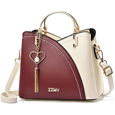 FANDARE Handtas voor dames, franjes, schoudertas, waterdicht, schoudertas, tas, tas, PU-leer, messengertas, meerdere zakken, voor reizen, werk, winkelen, feest FANDARE Handtas voor dames, franjes, schoudertas, waterdicht, schoudertas, tas, tas, PU-leer, messengertas, meerdere zakken, voor reizen, werk, winkelen, feest