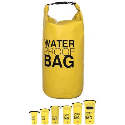DonDon waterdichte outdoor dry bag zak droge zak met riemen geel 30 liter DonDon waterdichte outdoor dry bag zak droge zak met riemen geel 30 liter