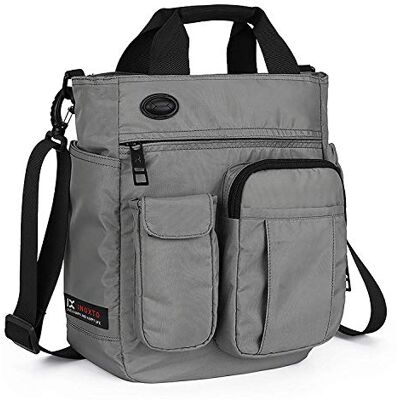 AlwaySky Multifunctionele schoudertas voor dames en heren, schoudertas voor school, sport, reizen, grijs., 30*25*11 cm/11.8"*9.8"*4.3", schoudertassen AlwaySky Multifunctionele schoudertas voor dames en heren, schoudertas voor school, sport, reizen, grijs., 30*25*11 cm/11.8"*9.8"*4.3", schoudertassen
