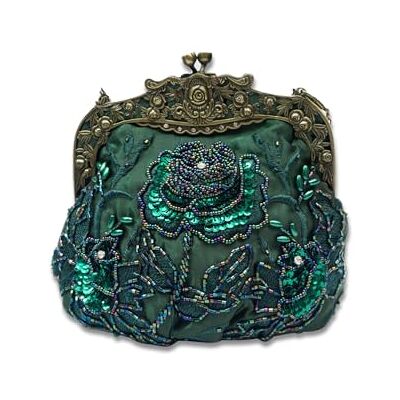 CORIOS Vintage jaren 20 avondtas voor dames, handtas met bloemenpatroon, handgemaakt, kleine elegante schoudertas, ketting voor bruiloft, banket, feest, eindejaarsbal L CORIOS Vintage jaren 20 avondtas voor dames, handtas met bloemenpatroon, handgemaakt, kleine elegante schoudertas, ketting voor bruiloft, banket, feest, eindejaarsbal L