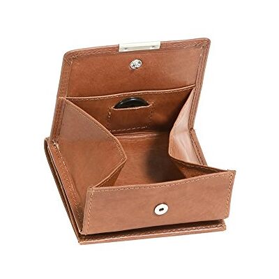 LEAS Wiener Box met groot muntvak, RFID-beschermfolie, gegevensdiefstal, van echt leer, cognac, Special Edition, cognac, 8,5 x 9,5 cm, Wenen Box LEAS Wiener Box met groot muntvak, RFID-beschermfolie, gegevensdiefstal, van echt leer, cognac, Special Edition, cognac, 8,5 x 9,5 cm, Wenen Box