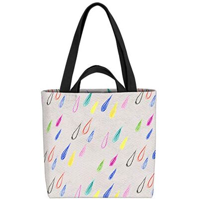 VOID Boodschappentas met kleurrijke regendruppels, 33 x 33 x 14 cm, 15 liter, meerkleurig, XXL, casual, Meerkleurig, XXL, casual VOID Boodschappentas met kleurrijke regendruppels, 33 x 33 x 14 cm, 15 liter, meerkleurig, XXL, casual, Meerkleurig, XXL, casual
