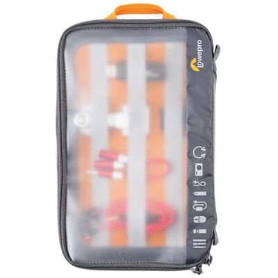 Lowepro GearUp Reistas voor pc-kabels, adapters, batterijen, opladers, kleine camera's, USB-sticks, laptopaccessoirehoes, gemaakt van gerecyclede stof, grijs Lowepro GearUp Reistas voor pc-kabels, adapters, batterijen, opladers, kleine camera's, USB-sticks, laptopaccessoirehoes, gemaakt van gerecyclede stof, grijs