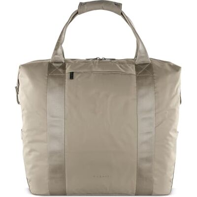 bugatti Elia Boodschappentas voor heren, nylon, opvouwbare tas met tabletvak, Taupe bugatti Elia Boodschappentas voor heren, nylon, opvouwbare tas met tabletvak, Taupe