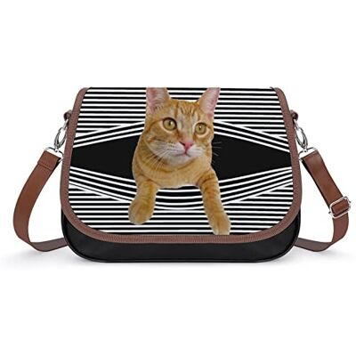 LafalPer Schoudertassen en schoudertassen voor dames, handtas, bedrukt, van PU-leer, schoudertas, modieus, elegant, pijl en hart, roze, Kleur: zwart/bruin,, 31×11×22cm LafalPer Schoudertassen en schoudertassen voor dames, handtas, bedrukt, van PU-leer, schoudertas, modieus, elegant, pijl en hart, roze, Kleur: zwart/bruin,, 31×11×22cm