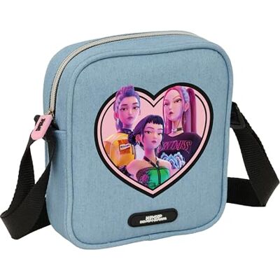 safta K-POP Demon Hunters HUNTR/X kleine schoudertas voor kinderen van 5 tot 14 jaar, comfortabel en veelzijdig, duurzaam, 16 x 4 x 18 cm safta K-POP Demon Hunters HUNTR/X kleine schoudertas voor kinderen van 5 tot 14 jaar, comfortabel en veelzijdig, duurzaam, 16 x 4 x 18 cm