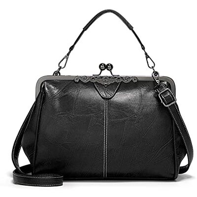 FANDARE Dameshandtas, boodschappentas, schoudertas, PU-leer, modieus, klein meisje, schouderriem, crossbody tas, telefoon, schoudertas, grote capaciteit, winkelen, feest, school, reizen, zwart, L L FANDARE Dameshandtas, boodschappentas, schoudertas, PU-leer, modieus, klein meisje, schouderriem, crossbody tas, telefoon, schoudertas, grote capaciteit, winkelen, feest, school, reizen, zwart, L L