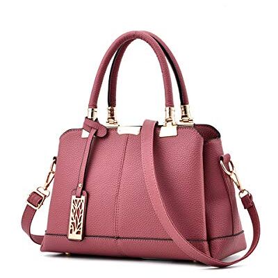 NICOLE & DORIS Dames Handtassen Mode Dames Tassen Schoudertassen met Handvat PU Leer Top, Roze, Klassiek, eenvoudig NICOLE & DORIS Dames Handtassen Mode Dames Tassen Schoudertassen met Handvat PU Leer Top, Roze, Klassiek, eenvoudig