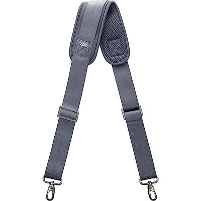 ZINZ Schoudertas, vervangende tas voor schoudertas, verstelbaar en gevoerd, 147-79 cm, voor tas met D-ring, Donkergrijs 57" ZINZ Schoudertas, vervangende tas voor schoudertas, verstelbaar en gevoerd, 147-79 cm, voor tas met D-ring, Donkergrijs 57"