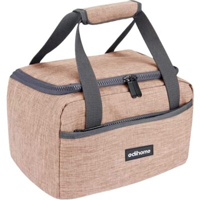 edihome Geïsoleerde lunchbox, 8 liter, voor op het werk, draagbaar, om te eten onderweg, beige edihome Geïsoleerde lunchbox, 8 liter, voor op het werk, draagbaar, om te eten onderweg, beige