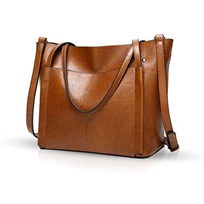 NICOLE & DORIS Handtassen, hoofdtassen, schoudertassen, grote capaciteit, Bruin, L, handtas NICOLE & DORIS Handtassen, hoofdtassen, schoudertassen, grote capaciteit, Bruin, L, handtas