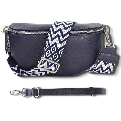 Blade Heuptas voor dames van echt leer, elegante heuptas voor dames met 2 afneembare en verstelbare riemen met patroon en leer, schoudertas voor dames, borsttas Blade Heuptas voor dames van echt leer, elegante heuptas voor dames met 2 afneembare en verstelbare riemen met patroon en leer, schoudertas voor dames, borsttas