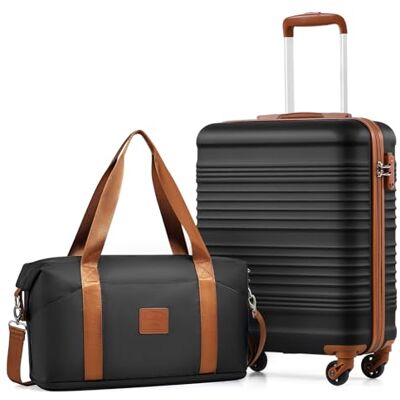 Coolife EasyJet cabinekoffer 55 x 40 x 20 cm + tas 40 x 25 (36) x 20 cm handbagage Coolife EasyJet cabinekoffer 55 x 40 x 20 cm + tas 40 x 25 (36) x 20 cm handbagage